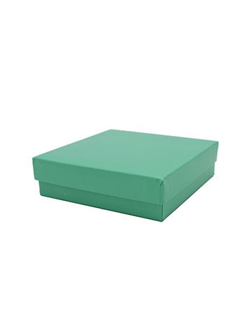 Glossy Teal Jewelry Box, 3-1/2" x 3-1/2" x 1"