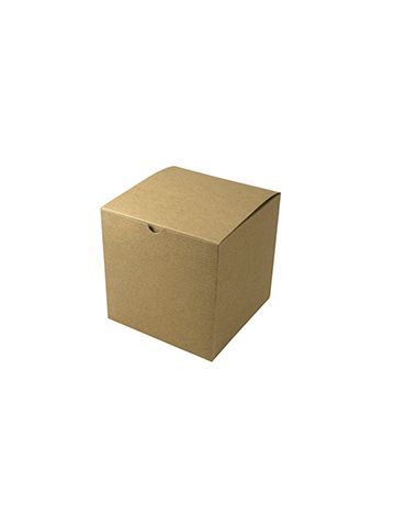 Kraft Folding Gift Boxes, 7" x 7" x 7"