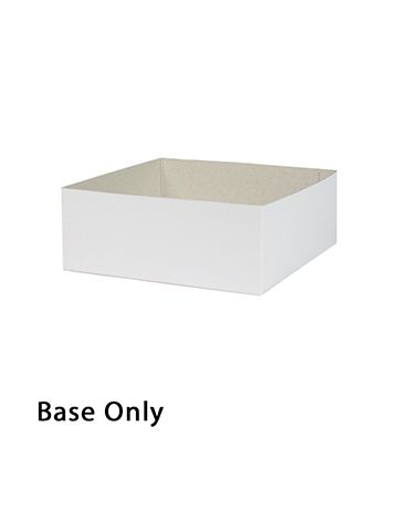 8" x 8" x 3", White Base, Hi Wall 2 Piece Gift Box