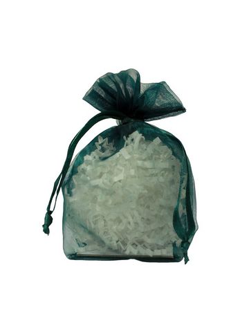 Gusseted Organza Bags, Hunter Green, 4" x 6"