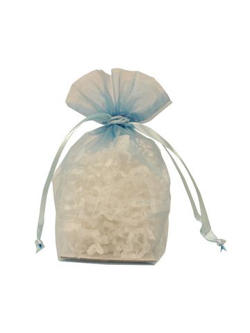 Gusseted Organza Bags, Light Blue, 4" x 6"