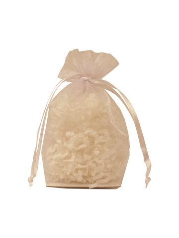 Gusseted Organza Bags, White, 4" x 6"