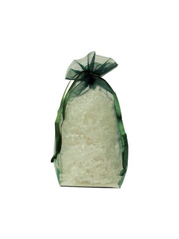 Gusseted Organza Bags, Hunter Green, 6" x 9"