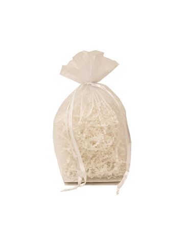 Gusseted Organza Bags, White, 8" x 10"