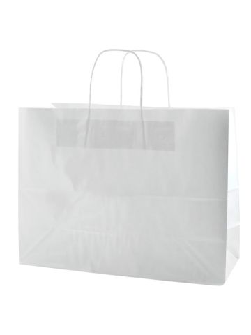 White, Medium Gloss Paper Shoppers