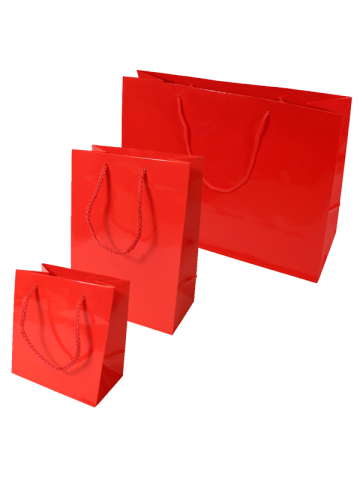 Red, Gloss Laminated EuroTotes