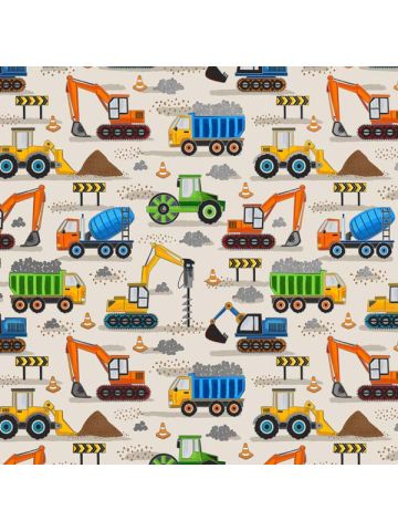 Construction Site, Kids Gift Wrap