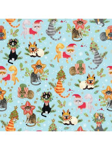 Naughty Cats, Holiday Animal Gift Wrap