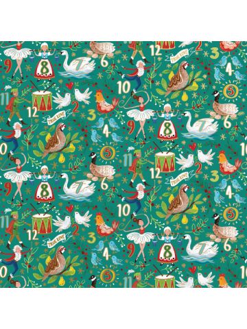 12 Days, Christmas Patterns Gift Wrap