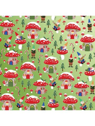 Holiday Gnomes, Christmas Patterns Gift Wrap