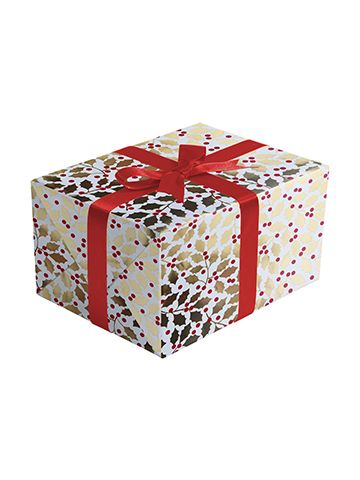 Elegant Holly, Mistletoe Gift Wrap