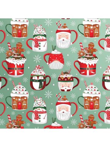 Cocoa Christmas, Candy Gift Wrap, Santa Gift Wrap