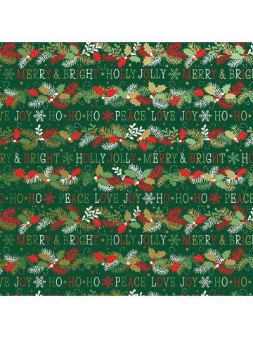 Merry & Bright, Mistletoe Gift Wrap