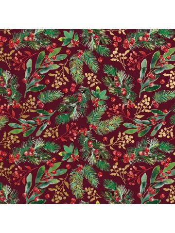 Winter Foliage, Mistletoe Gift Wrap