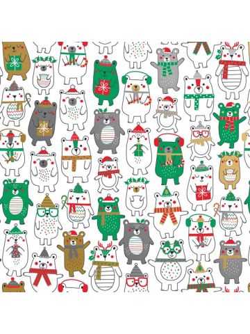 Polar Bear Fun, Holiday Animal Gift Wrap