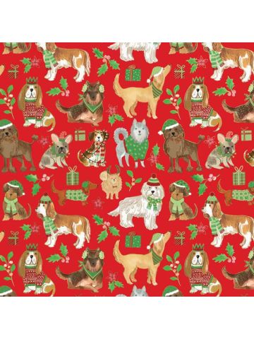 Canine Christmas, Holiday Animal Gift Wrap