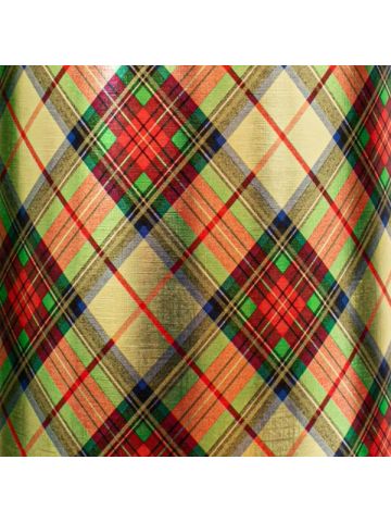 Traditional Gold Plaid, Christmas Patterns Gift Wrap