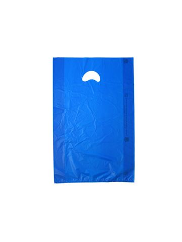 Dark Blue, Plastic Merchandise Bags, 13" x 3" x 21"