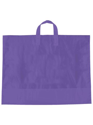 Purple, AmeriTote HD Plastic Shopping Bags, 22" x 18" + 8"