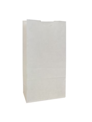 #2 White paper grocery bags, 4-1/4" x 2-3/8" x 8-3/16"