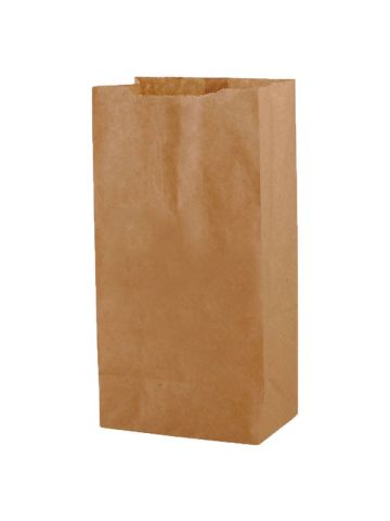 #4 Brown Recycled Paper SOS Bags, 5" x 3-1/8" x 9-5/8"