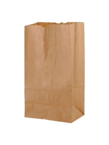 #6 Brown paper grocery bags, 5.90" x 3.35" x 11.22"