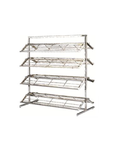 4' Double Sided Metal Shoe Rack