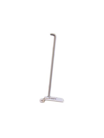 12" White, Heavy duty slatwall hook with 90 deg. Tip