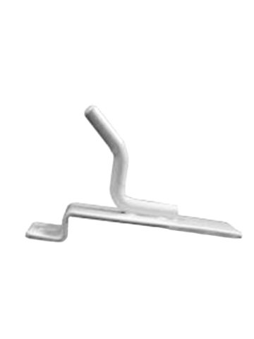 1" White, Heavy duty slatwall hook with 45 deg. Tip