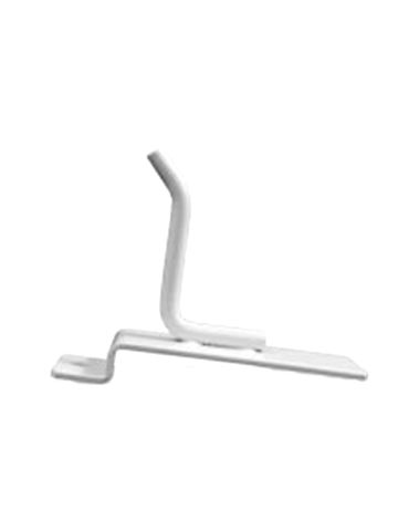 2" White, Heavy duty slatwall hook with 45 deg. Tip