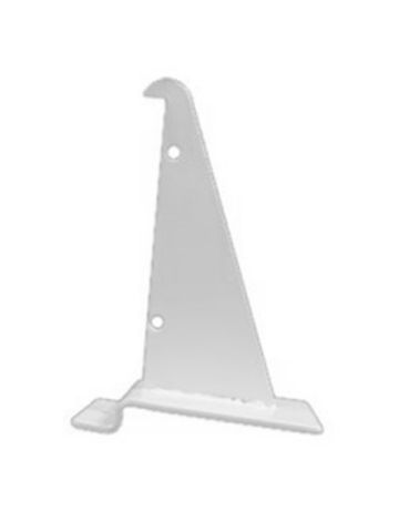 4" White, Standard Bracket for Slatwall or Slatgrid