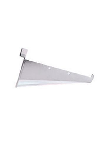 6" Chrome, Standard Bracket for Slatwall or Slatgrid