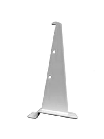 6" White, Standard Bracket for Slatwall or Slatgrid