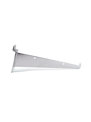 8" Chrome, Standard Bracket for Slatwall or Slatgrid