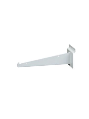 8" White, Standard Bracket for Slatwall or Slatgrid