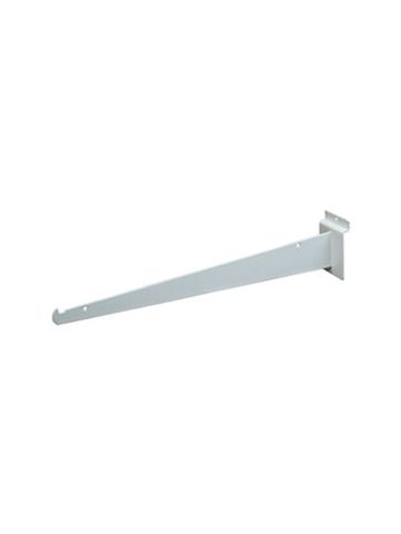 14" White, Standard Bracket for Slatwall or Slatgrid