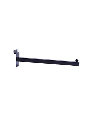 12" Black, Straight Faceout Bracket for Slatwall or Slatgrid 