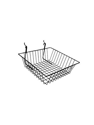 Black Multi Wire Baskets, 12" x 12" x 4"