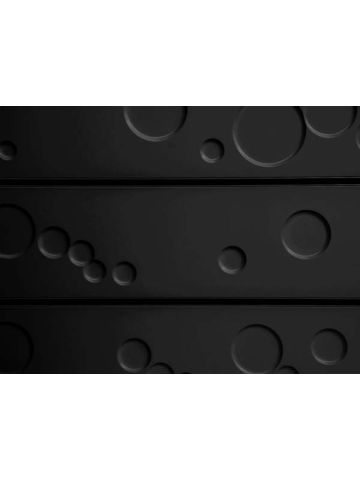 3D Textured Slatwall, Bubbles - Black