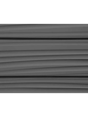 3D Textured Slatwall, Nu Wave - Grey