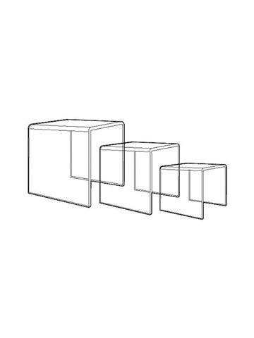 1/4" Acrylic Risers, Set of 6", 8", 10"