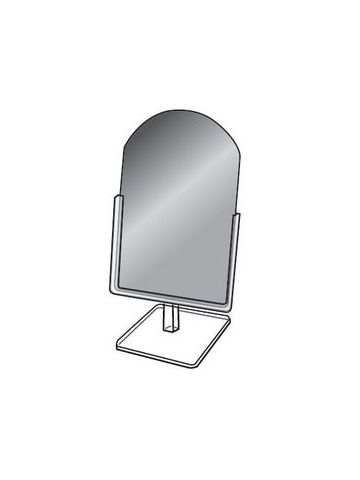 Countertop Glass Mirror with Acrylic Frame, 9" x 12"