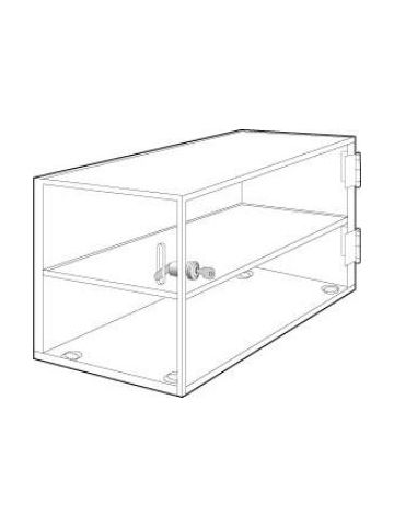 Horizontal Locking Acrylic Countertop Showcases, 20" x 10" x 12"