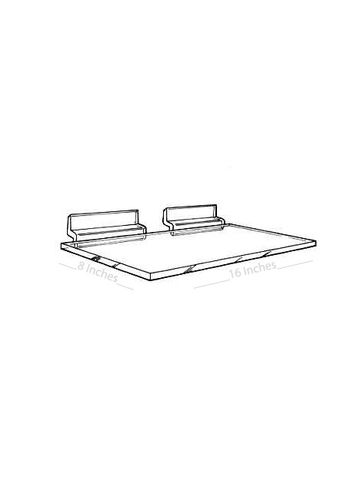 1/4" Acrylic Slatwall Shelves, 16" x 8"