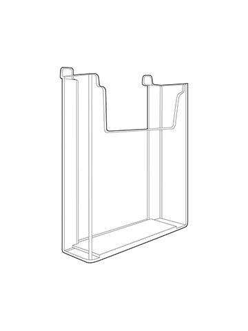 Acrylic Slatwall Literature Holder, 8-1/2" x 11"