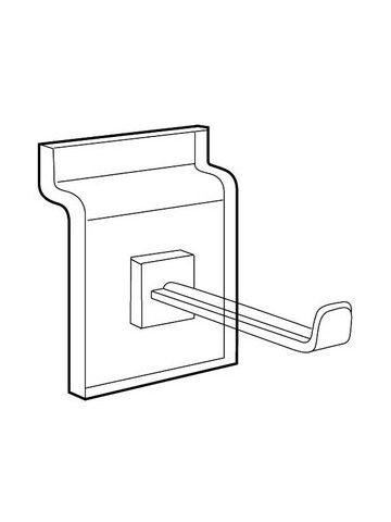 Acrylic Faceout Hook for Slatwall or Slatgrid