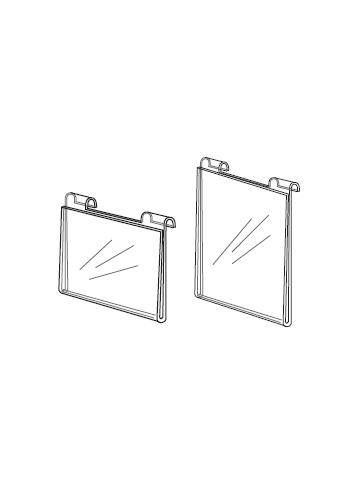 Gridwall Acrylic Horizontal Sign Holders