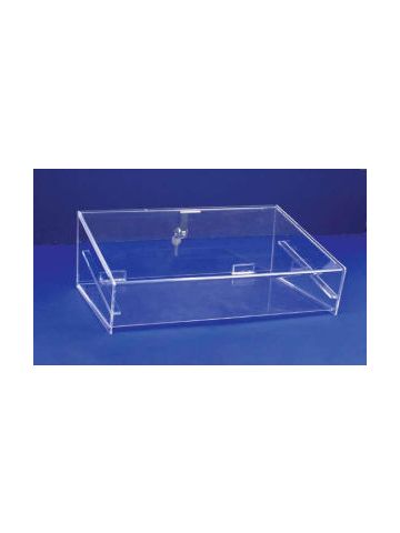 Flat Locking  Acrylic Showcases, 15.25" x 10.5" x 5.5"