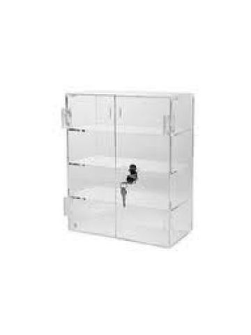 Hinged Door Acrylic Countertop Showcases, 16.25" x 16.5" x 7"