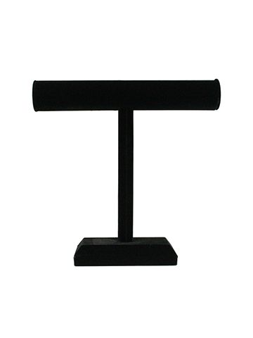 Black, Round T Bar Necklace Display